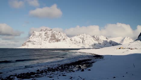Marvelous-Seashore-Of-Lofoten-Islands-Norway,-Tourists-Attraction