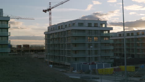 New-luxury-flats-and-offices-construction-site-during-sunset