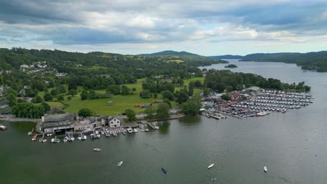 Cinematic-aerial-view-of-Bowness-on-Windermere