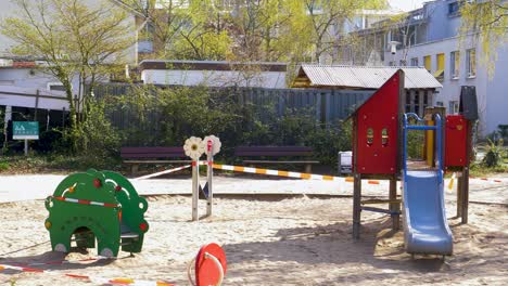 Children's-playground-closed-with-barrier-tape-during-covid-19-pandemic