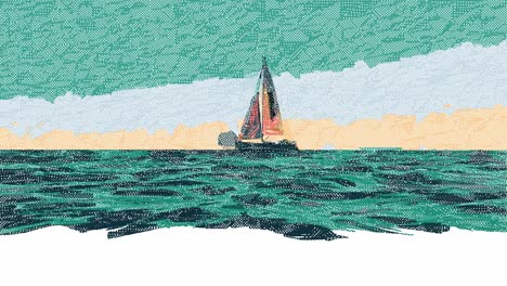 Digitale-Animation-Des-Segelbootsegelns