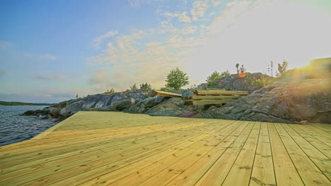 Cinematic-Wooden-Deck-by-the-lake-side