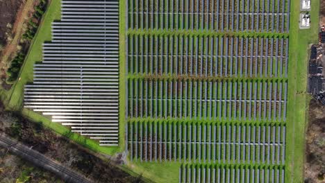 Solar-panel-farm.-Top-down-aerial-view