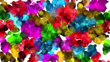Abstract-multicolored-painting-animation-of-bubbles-on-white-background