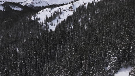 Ski-tracks-in-on-the-side-of-a-mountain-in-the-Colorado-Rocky-Mountains
