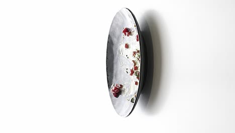 Vertical-Shot-Of-Red-Tuna-Isolated-On-White-Background-Finished-In-Time-Lapse