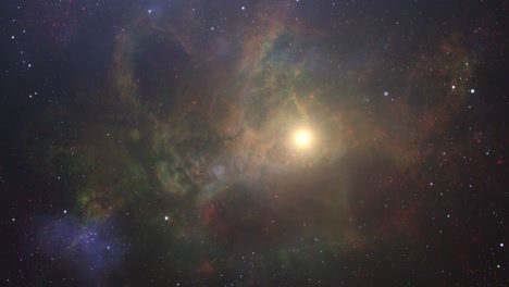 Blick-Auf-Den-Sternenbesetzten-Nebel-Im-Weltraum-4k