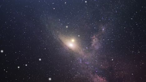 Galaxie-Mit-Einem-Roten-Nebelhintergrund-Im-Großen-Universum