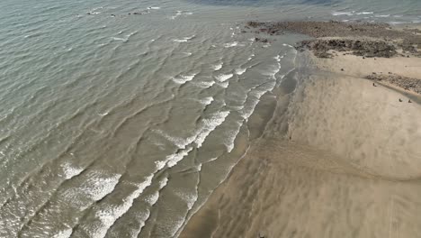 Sandy-Beach-with-Waves,-Vietnam