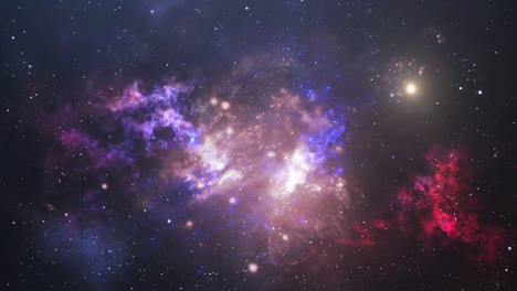 Nebulosa-Colorida-En-La-Oscuridad-Del-Espacio