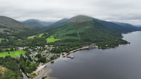 Aerial-View-of-Luss-Village-on-the-Banks-of-Loch-Lomond