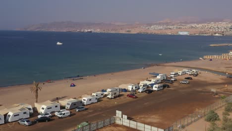 Camper-van-stays-at-HaDatiyim-Beach-in-Israel