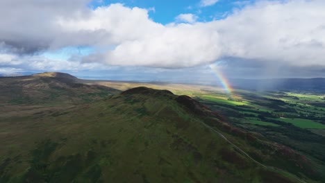 Conic-Hill-Aerial-View-with-Rainbow-in-the-Background