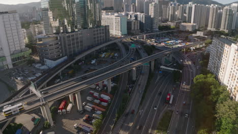 Traffic-on-elevated-road-network-in-Kwai-Chung-with-residential-and-office-buildings-in-background