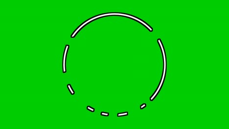 Sumple-Animation-Cartoon-Rotierende-Kreisgrenze-Bewegte-Grafiken-Für-Videoelemente-Auf-Grünem-Bildschirmhintergrund