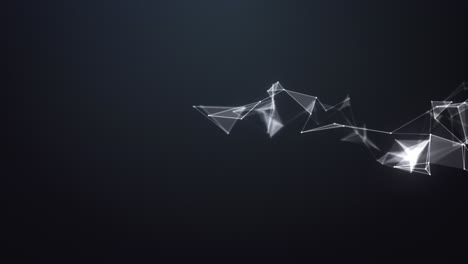 Futuristische-Weiße-Polygonale-Netzwerkform,-Nahtlose-Loop-Animation