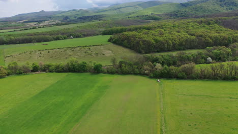 Agricultura-Tierra-Drone-Vista-En-Verano-Hungría