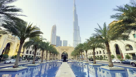 Tilt-up-view-of-a-super-popular-location-for-social-media-photos-in-Dubai-City