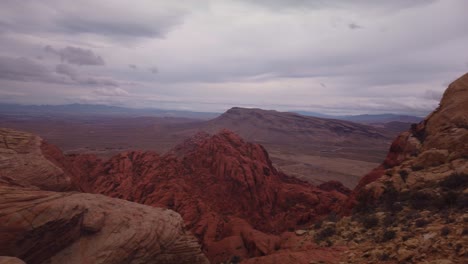 Wide-gimbal-panning-shot-of-the-Las-Vegas-Valley-from-the-top-of-Red-Rock-Canyon-in-Nevada
