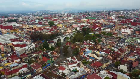 Aerial-view-with-drone-of-the-Xalitic-bridge-in-Xalapa,-Veracruz