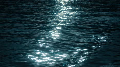 Waves-in-the-dark-water-making-ripples-and-light-reflection