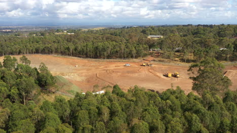 Construction-work-on-the-new-M12-highway-for-the-new-Western-Sydney-International-Airport,-Australia