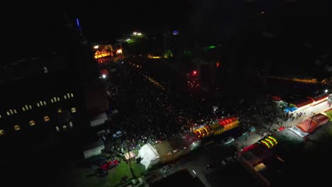 Aerial-shot-of-lighting-in-the-concert-with-some-people-watching-at-Jalisto-Mexico