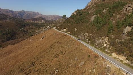 Mountain-car-road-Aerial-View