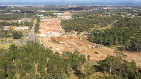Los-Trabajos-De-Construcción-De-La-Nueva-Autopista-M12-Para-El-Nuevo-Aeropuerto-Internacional-De-Western-Sydney,-Australia