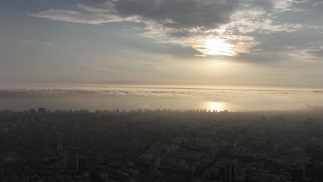 Time-Lapse-Of-Clouds-Over-Lima-Cityscape-In-Peru