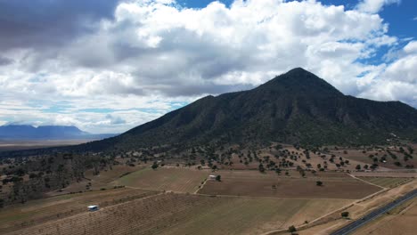Aerial-timelapse-of-a-mountain-and-a-mexican-highway-in-the-state-of-Puebla