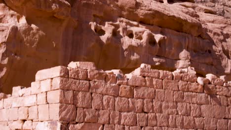 Historic-Lawrence-of-Arabia-house-ruins-in-remote-desert-of-Wadi-Rum,-Jordan,-Middle-East