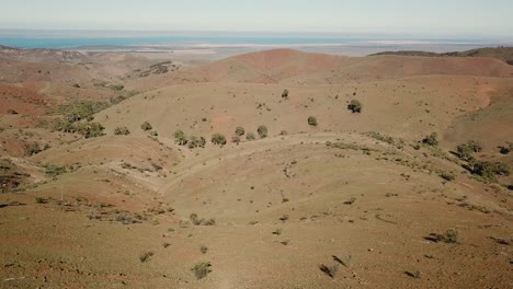Rolling-Hills-Near-Flinders-Rangers-Australia,-Aerial