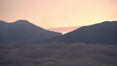 Landscape-view-of-Great-Sand-Dunes-National-Park-at-sunset