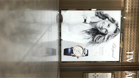 Luxurious-Chopard-brand-jewellery-store-advertisement-inside-Barcelona-shopping-mall