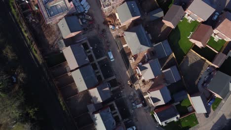 New-Building-Housing-Estate-Birds-Eye-View-Aerial-Overhead-Construction-Site-UK-Railway