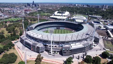 World-Famous-Melbourne-Cricket-ground-MCG-aerial-circling-summertime