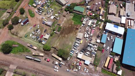 Drone-video-of-a-suburb-in-the-west-of-Harare,-Zimbabwe