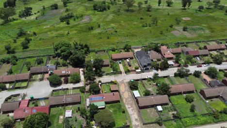 Drone-video-of-a-suburb-in-the-west-of-Harare,-Zimbabwe
