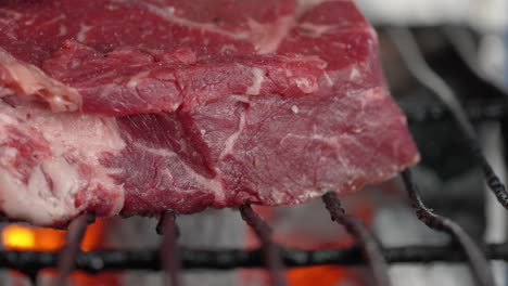 Close-up-of-grilled-fillet-steak-on-a-charcoal-grill