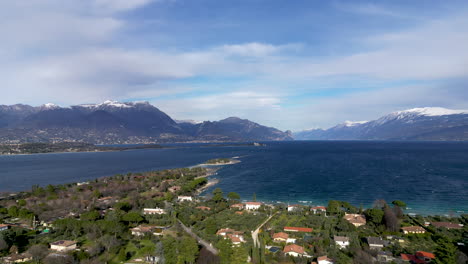 Drone-aerial-view-lake-garda-italy-summer-sun