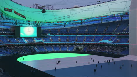 Testing-The-world's-largest-LED-screen-at-Beijing-2022-Winter-Olympics-opening-ceremony