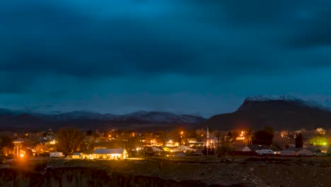 La-Verkin,-Utah-twilight-to-nightfall-cloudscape-time-lapse