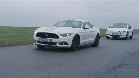 Ford-Mustang,-Three-Generations-of-Vehicles,-From-Electric-SUV-Mach-E-to-gt-5