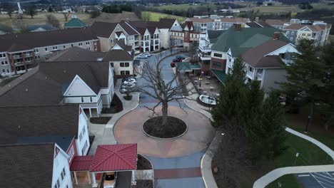 Aerial-flight-over-high-end-retirement-community