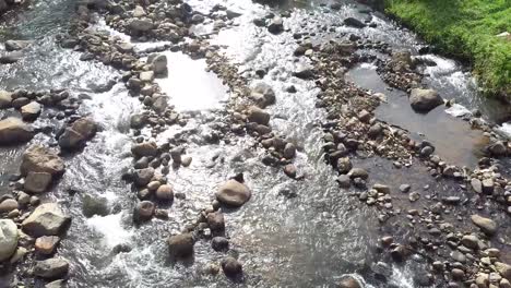 drone-shot,-river-with-rocks