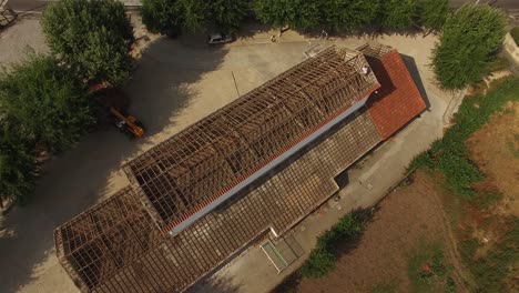 Aerial-Shot-New-Residential-Construction-Roof-Home-Framing-House