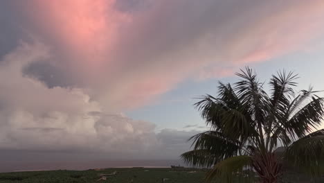 Sunrise-Timelapse-over-Banana-Plantation-in-Tenerife-with-Dramatic-Pink-Clouds-Developing-over-the-Fields