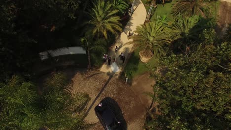 Aerial-View-of-Wedding-Day-Party-Garden