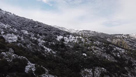 Breathtaking-snowy-mountain-wilderness-in-South-Sardinia,-travel-destinations